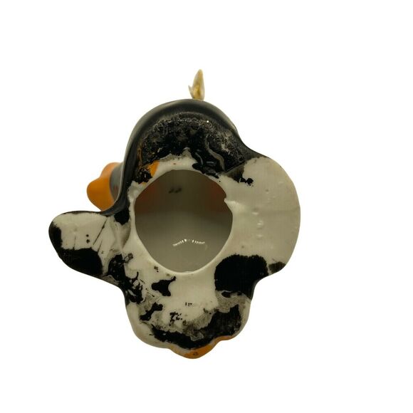 Vintage Tumbling Penguin Christmas Ornament Black and White Small Porcelain - Picture 4 of 7